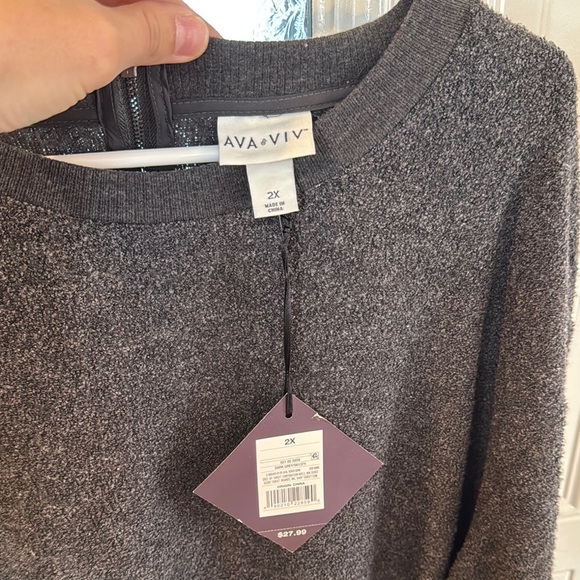 Ava & Viv Dark Grey Women's Sweater - Picture 2 of 6